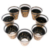 Vintage Culver Ebony Baroque Double Old Fashioned Glasses Top | The Hour