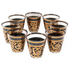 Vintage Culver Ebony Baroque Double Old Fashioned Glasses | The Hour Shop