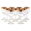 Vintage Gold Band Small Wine Glasses Front | The Hour Shop