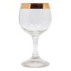 Vintage Gold Band Small Wine Glasses Single | The Hour Shop