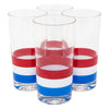 Georges Briard Red White and Blue Collins Glasses | The Hour Shop