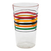 Hand Painted Multi Color Stripe Cocktail Glasses