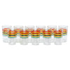 Hand Painted Multi Color Stripe Cocktail Glasses | The Hour Vintage