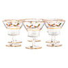 Gold Trim Rooster Cocktail Glasses