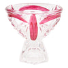 Vintage Czech Etched Deep Pink Crystal Decanter Set Glass | The Hour Shop