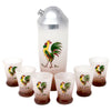 Vintage Hand Painted Rooster Cocktail Shaker Set | The Hour Shop