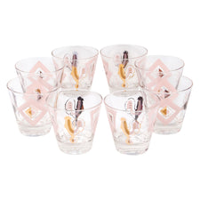 Vintage Fred Press Rooster Old Fashioned Glasses | The Hour Shop