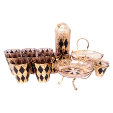 Vintage Gold & Black Diamond Cocktail Shaker Set | The Hour Shop