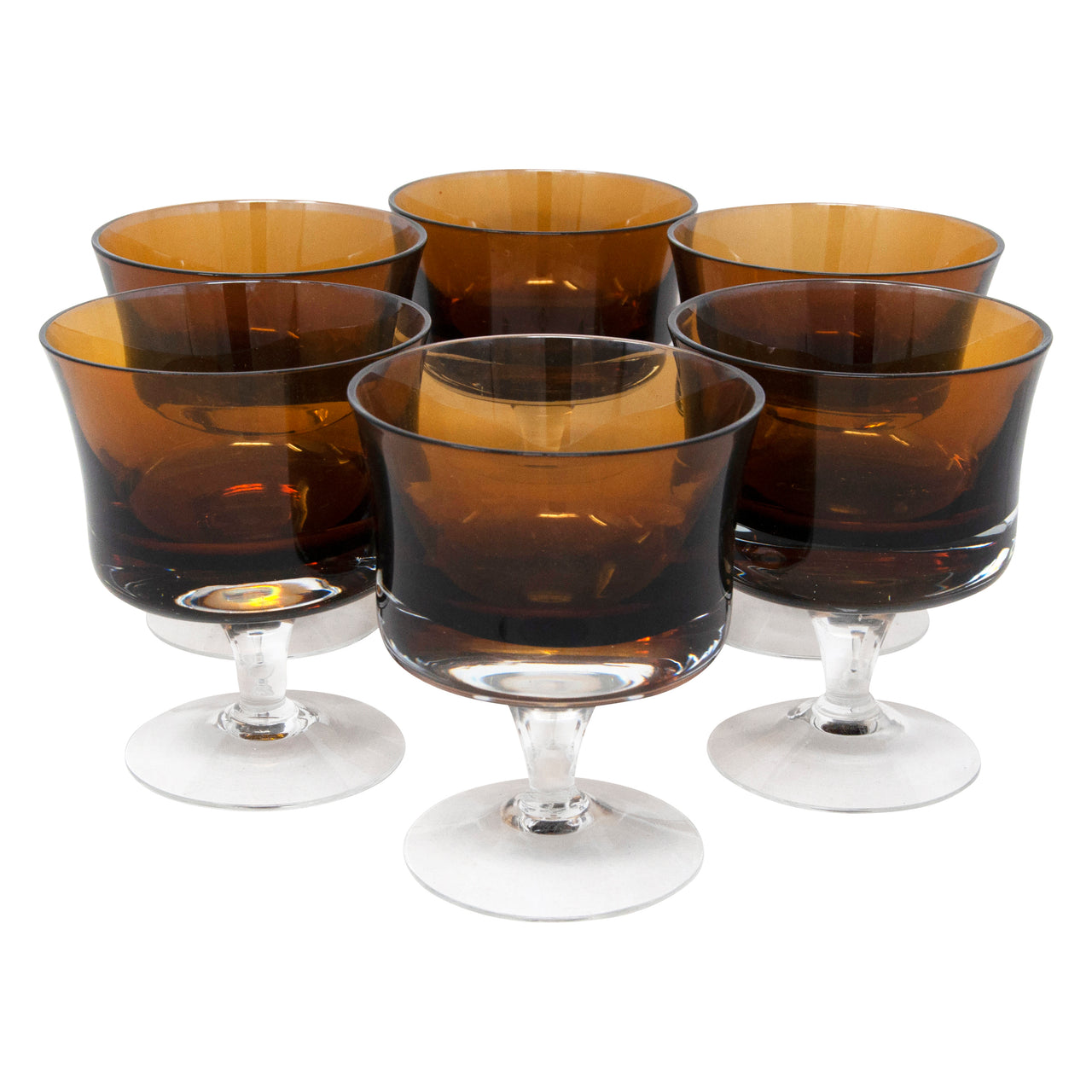 Denby Brown Cased Coupe Glasses