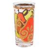 Vintage Georges Briard Orange and Green Fruit Collins Glass | The Hour Shop