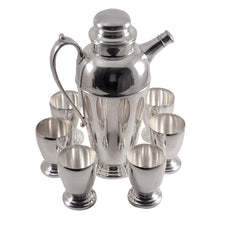 Crescent Silver Plate Cocktail Set