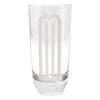 Vintage Etched Art Deco Arched 'M' Highball Glass | The Hour Shop