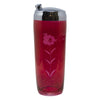 Vintage Ruby Red Etched Flower Cocktail Shaker | The Hour Shop