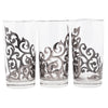 Vintage Libbey Silver Fancy Scroll Collins Glasses pattern | The Hour Shop