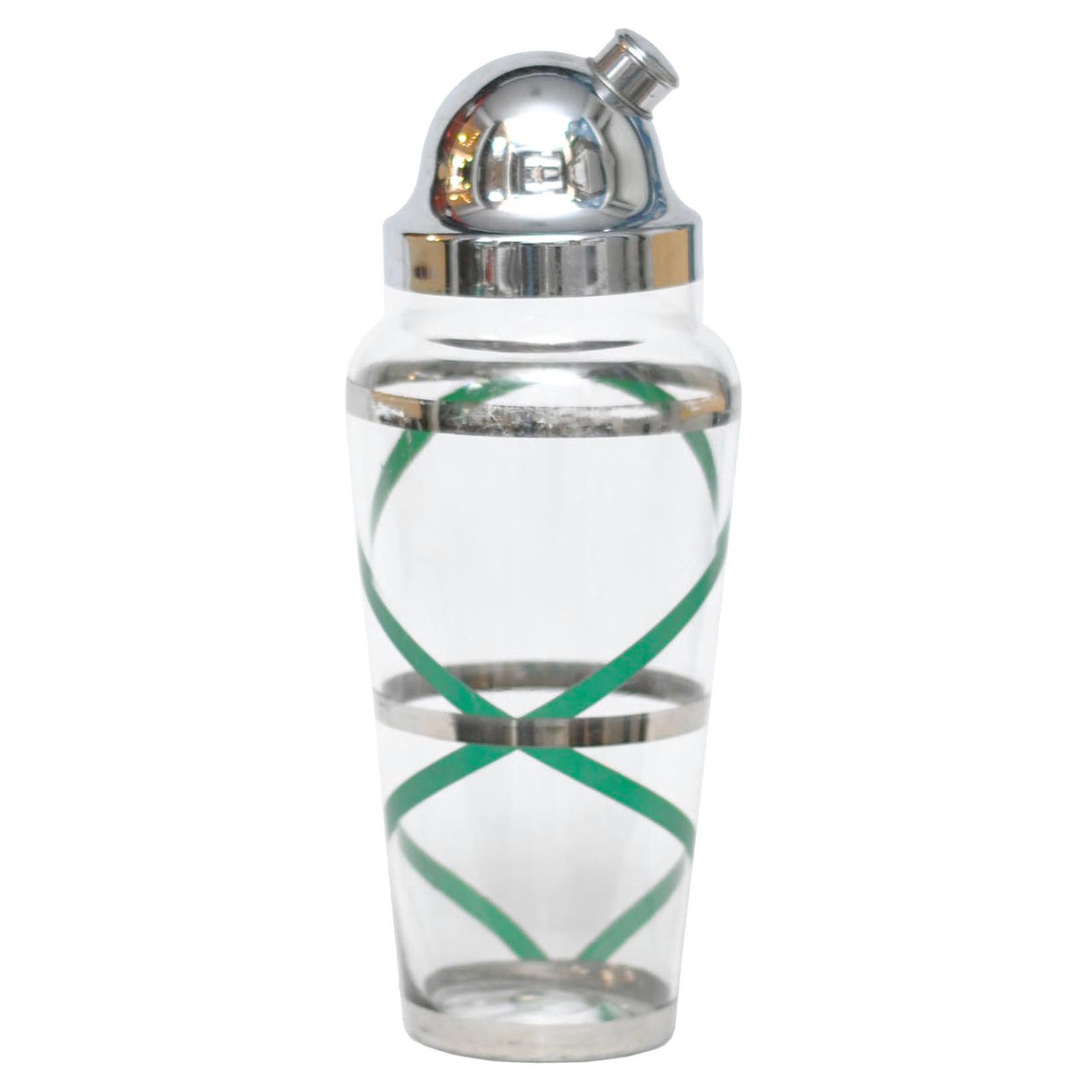 Vintage Green Ribbons and Silver Rings Cocktail Shaker | The Hour Shop