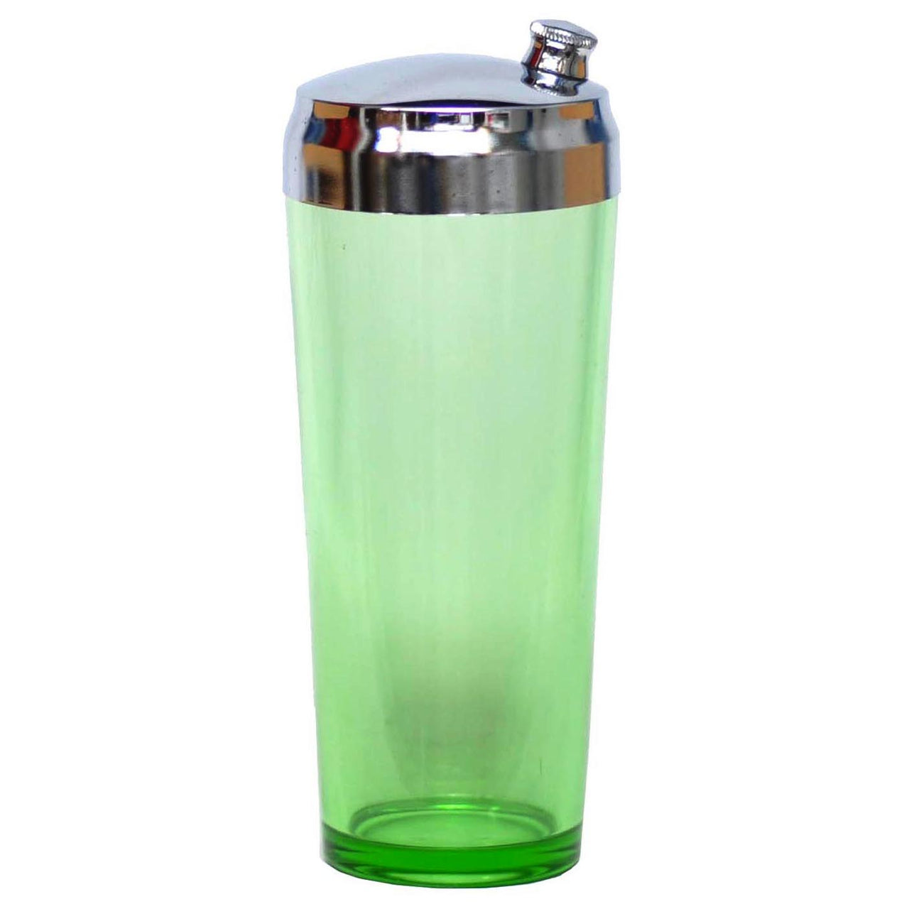 Vintage Green Vaseline Glass Cocktail Shaker | The Hour Shop