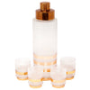 Vintage Czech Art Deco Frosted & Gold Rings Cocktail Shaker Set | The Hour Shop