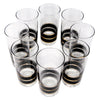 Vintage Libbey Black and Gold Band Collins Glasses Top | The Hour Shop
