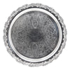 Vintage Oneida Round Embossed Floral Edge Silver Plate Tray Top | The Hour Shop