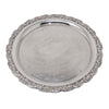 Vintage Oneida Round Embossed Floral Edge Silver Plate Tray | The Hour Shop