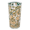 Vintage Culver Teal White & Gold Flower Collins Glasses single | The Hour Shop
