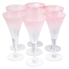 Vintage Dorothy Thorpe Pink Frosted Flared Small Wine Glasses | The Hour Shop
