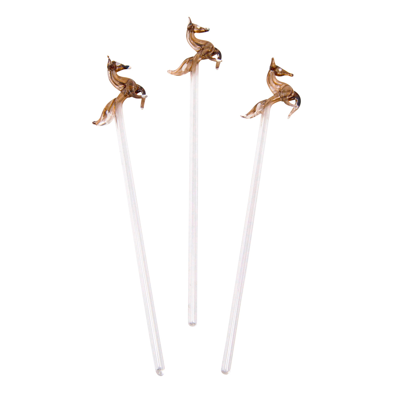 Vintage Horse Hand Blown Glass Stirrers | The Hour Shop