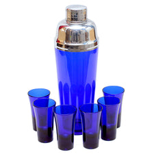 Cobalt Blue Cocktail Set