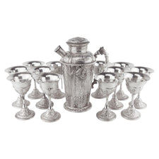 Cross of England Silver Plate Cocktail Shaker Set