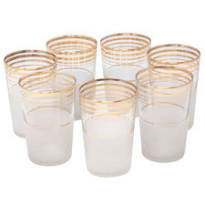 Vintage Gold Rings Frosted Tumblers | The Hour Shop