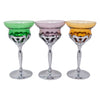 Morgantown Multicolored Glass Insert Chrome Cocktail Stems colors | The Hour Shop