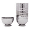 Vintage Chase Gaiety Black Lines Chrome Cocktail Shaker Set Cups | The Hour Shop