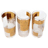 Vintage Pasinski Gold and Frosted Filigree Collins Glasses Pattern Top | The Hour Shop
