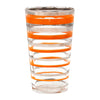 Vintage Orange & Silver Rings Cocktail Shaker Set Glass | The Hour Shop