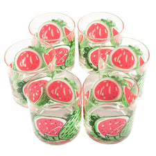 Vintage Georges Briard Watermelon Rocks Glasses | The Hour Shop