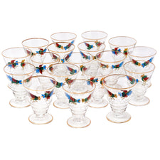 Vintage Hand Painted Rooster Cocktail Glasses | The Hour Shop