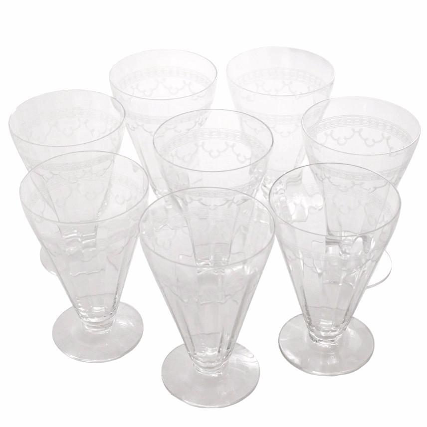Fostoria Colony footed cocktail glasses - set of 6 - mid century vintage