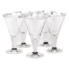 Vintage Sterling Silver Rimmed Wine Goblets Front View | The Hour