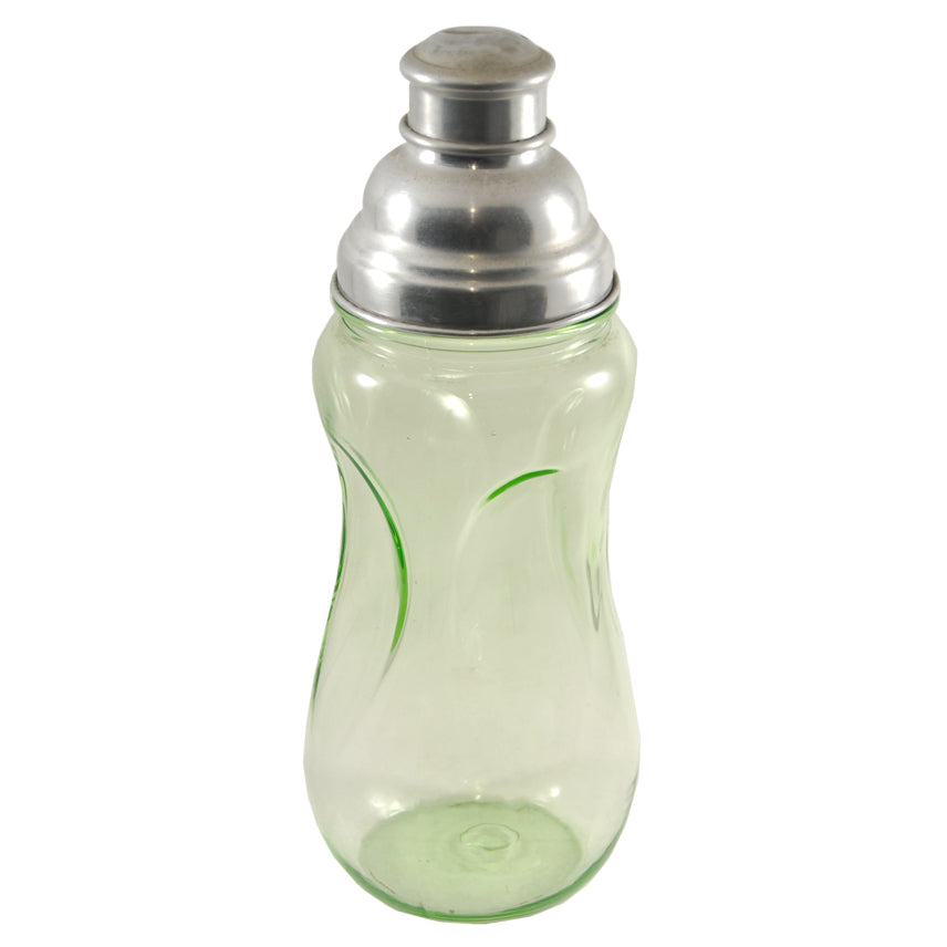Vintage Vaseline Glass Baby Bottle Cocktail Shaker