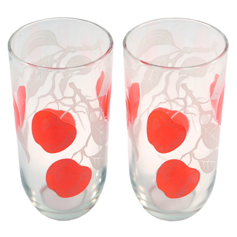 Vintage Red & White Apple Tumblers | The Hour Shop