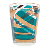 Vintage Teal & Gold Geometric Pattern Cocktail Shaker Set Glass | The Hour Shop