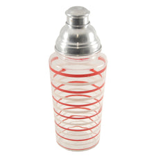 Vintage Red & White Rings Cocktail Shaker | The Hour Shop