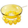 Vintage Yellow Amber Punch Bowl Set Top | The Hour Shop