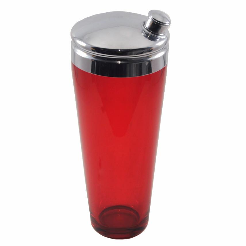 Vintage Ruby Red Glass Cocktail Shaker, The Hour Shop