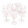 Vintage Pink Swirl Frosted Martini Cocktail Glasses Top | The Hour Shop