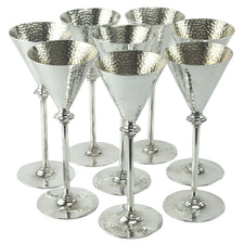 Hammered Silver Plated Cocktail Stems | The Hour Shop Vintage 