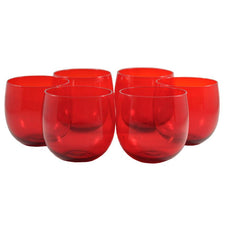 Ruby Red Roly Poly Glasses, The Hour Shop Vintage 