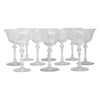 Vintage Tiffin Etched Cherokee Rose Cocktail Glasses Front View | The Hour Shop