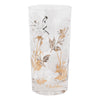 Fred Press White and Gold Rose Collins Glass | The Hour Shop