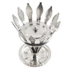 Vintage Brazilian Silver Plate Figural Cocktail Picks Stand Top | The Hour Shop